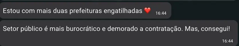 Print de depoimento de aluno