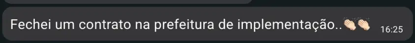 Print de depoimento de aluno